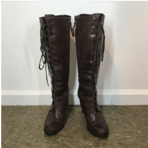Ralph Lauren Shoes - Ralph Lauren Knee-high Boots Lace-up